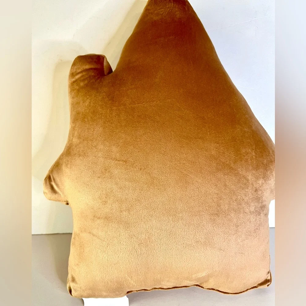 Christmas Gingerbread House Shaped Throw Pillow Cushion Peppermint Candy